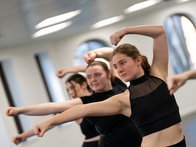 Students in a dance class