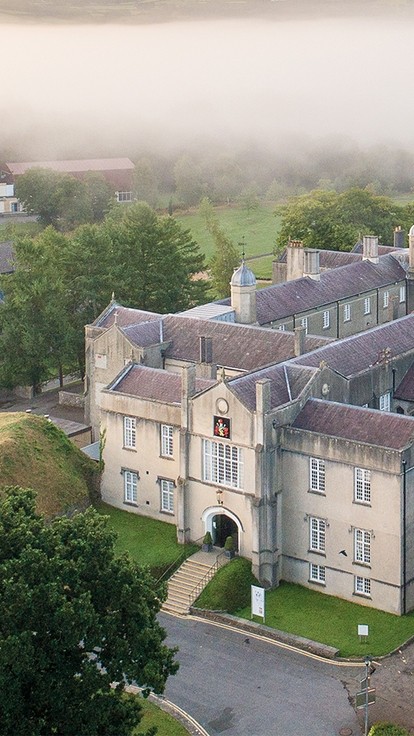 Aerial shot of Lampeter campus
