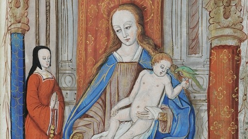 Virgin and child manuscript