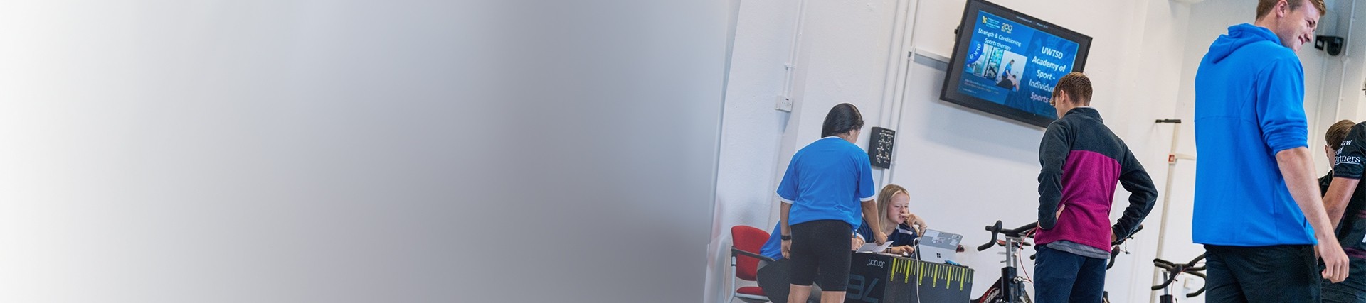 Students using the sports facilities