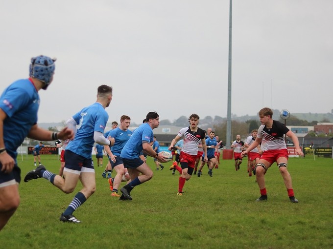 Students playing rugby